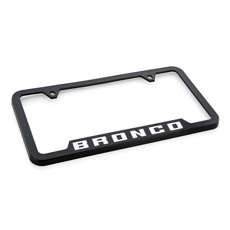 Ford Bronco UV Printed License Plate Frame - White