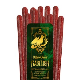 Mythical Meats Original Flavor (Basilisk) 12-Pack Snack Sticks – Alligator Mild with Pork and Beef – Dried & Dehydrated Meats Seasoned to Perfection – High Protein Snacks