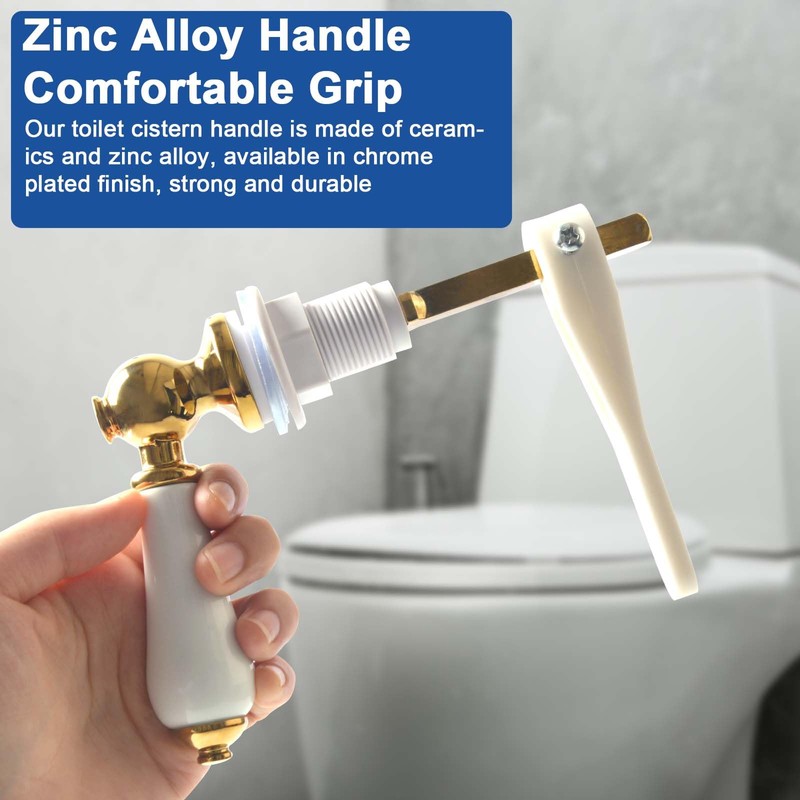 ProChosen Ceramic Toilet Flush Handle, Toilet Flush Handle Replacement Universal