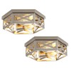 piano7797 13 inch Brushed Nickel Flush Mount Ceiling Light Fixture,3-Light