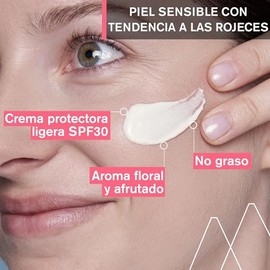 Uriage Roseliane Crema Facial Anti-Rojeces SPF30 Hidratante, con Extracto de Ginseng y Algas - Cubre el Enrojecimiento, Proporciona una Acción Calmante de Larga Duración. Aroma Floral y Afrutado - Para Pieles Sensibles - No Comedogénico