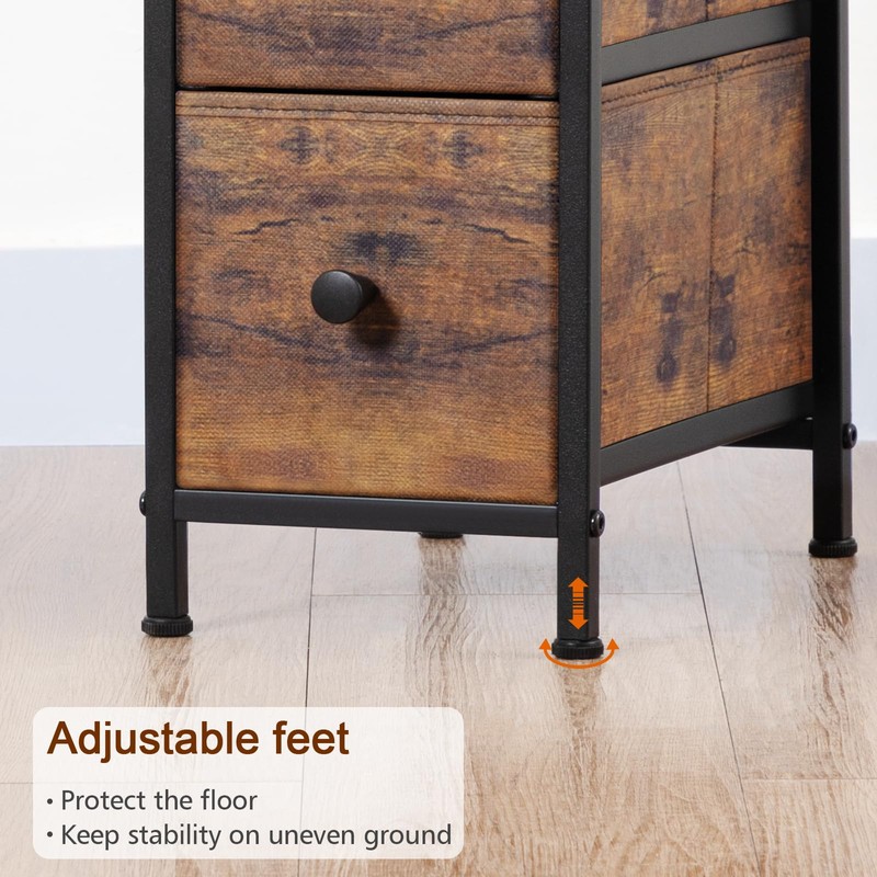 LOAKEKEL Narrow End Tables Living Room Set of 2 with