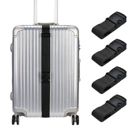 FDEETY Pack of 4 Luggage Straps for Suitcases Tie Down Strap Luggage Straps Luggage Strap Safe Travel Suitcase Strap Eye-catching Suitcase Protection Adjustable Elasticity Suitcase Strap Suitcase