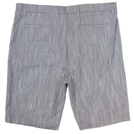 Roundtree & Yorke Men's Big and Tall Dobby Textured Casual Shorts, 9" or 11" Inseam (Blue 710, 42W x 11L)