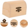 DIY Unfinished Wooden Pirate Treasure Chest, Pine Wood Storage Box