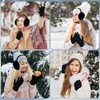 TirEurt Winter Earmuffs, Knitted Touchscreen Gloves Set, 2 Pieces, Winter