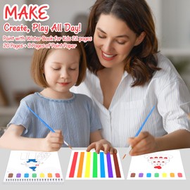 FOIFIS Paint with Water Coloring Books for Toddlers, Watercolor Painting Book and Drawing Art Paper for Kids Ages 3 4 5 6 7 8 Years Old, Happy Birthday Art Craft for Drawing with Brush