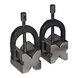 Precision Engineers Steel VEE Blocks Clamp Set - V Block Matched Pair 1. 5/8 x 1. 1/4 x 1. 1/4 32x32x40 mm KAF