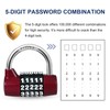 MEINUOKA Direction Lock, U-bar Combination Padlocks with Code, 5 Digit