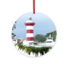 CafePress Hilton Head Lighthouse Round 4" MDF Holiday Ornament