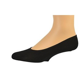 Sierra Socks Women Premium Rayon Derived from Bamboo Soft No Show Low-Cut Seamless Toe Liners Socks 4 Pairs Pack (Black)