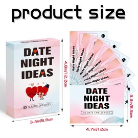 BleSky 45 Date Night Ideas Scratch Off Cards for Couple Games Romantic Couple Gifts for Him Her Valentines Day Gifts Christmas Stocking Stuffers White Elephant