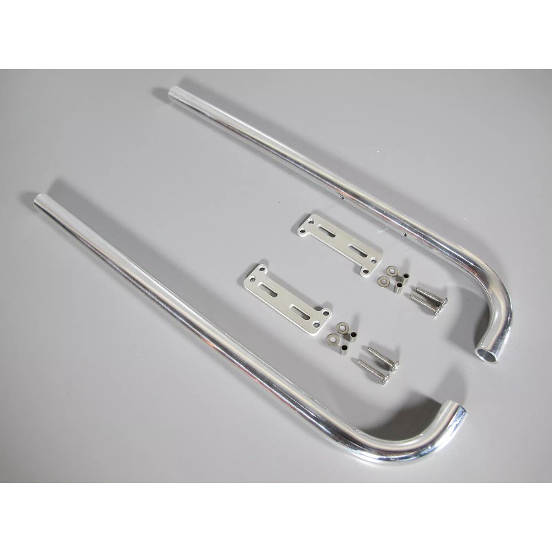 JP Garage L&R Exhaust Pipe Stack + Mounting Plate Tamiya