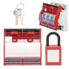 Circuit Breaker Protective Cover Padlock Set Transparent Breaker 4P 25mm