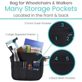 Vive Wheelchair Bag - Machine Washable, Double-stitche