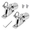 Baieasy Bimini Top Hardware, 2 Pair Deck Hinge with Quick