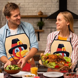 Bonieset Funny Seasonal Holiday Apron, Adjustable Kitchen Cooking Apron for Women Men Grill BBQ Baking Gardening