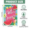 DMERBYL Hello Summer Watermelon Garden Flags for Outside 12x18 Double