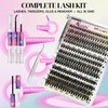 Lash Clusters Kit, DIY Cluster Eyelash Extensions 9‑16mm, 30D+40D+50D, 240pcs