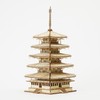 wa-gu-mi Five-storied Pagoda Wooden Architecture 3D Puzzle - Fun DIY