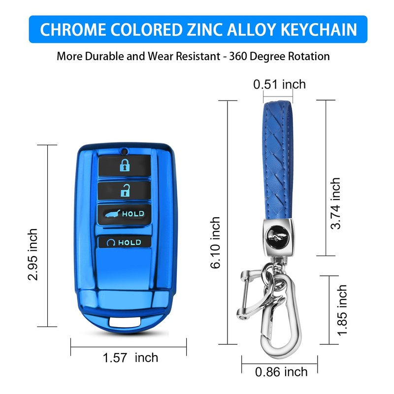 QBUC Key Fob Cover for Acura MDX 2014-2020, for Acura