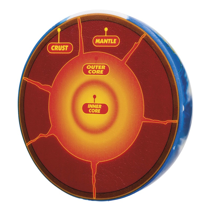 Toysmith Squishy Planet Earth Ball - Earth's Core Squeeze Stress