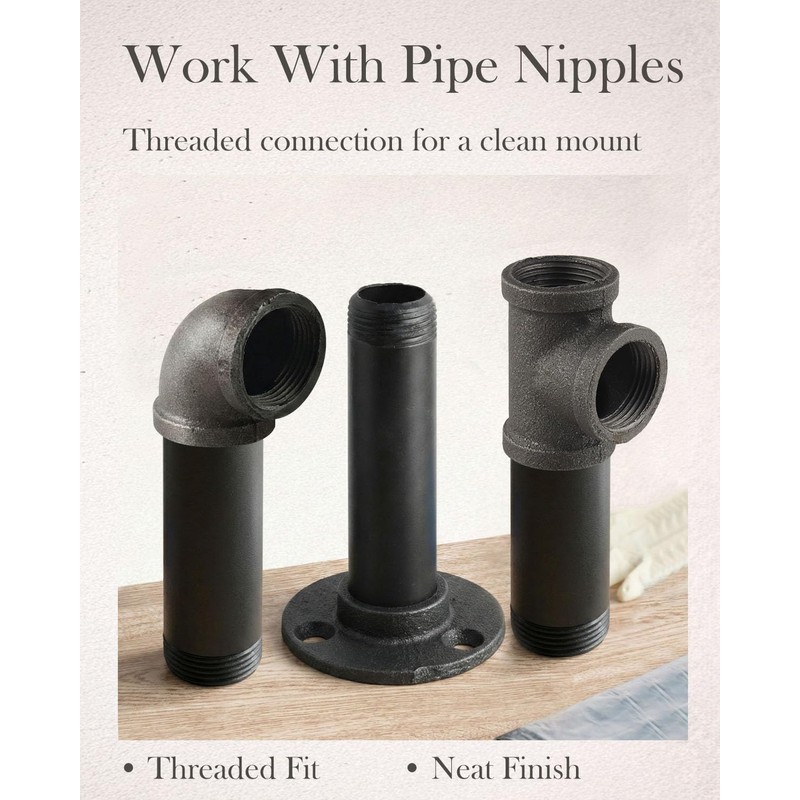Niubid 30 Pack 3/4 Inch Cast Iron Pipe Fittings (10