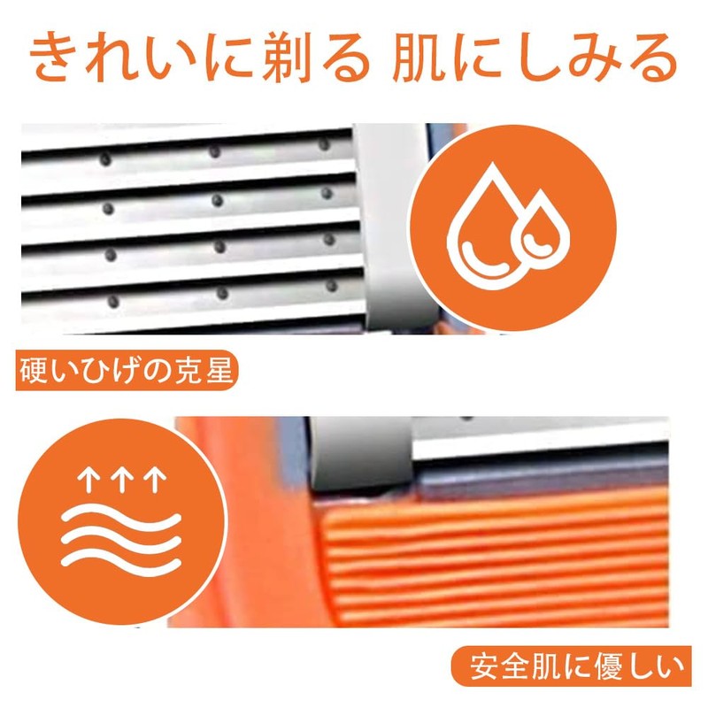 12 Piece Razor Replacement Blade Compatible Orange Shaver Fusion Replacement