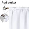BGment Pure White Curtains 40 Inches Length for Kitchen Windows