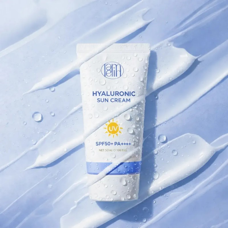 Protector Solar Coreano Lamelin Acido Hialuronico SPF50 Crema Hidratante Glow