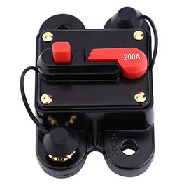Circuit Breaker, Fydun 1pc DC12V Circuit Breaker for Car Marine Boat Bike Stereo o Reset Fuse 80-300A (200A)