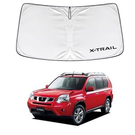 SAWAKAKI Nissan X-Trail T31 Series Custom-Designed Sunshade for Windshield with Logo, Sunburn Prevention, Thermal Insulation, UV Cut, UV Protection, Heat Countermeasure, Compact Storage