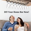 Xverycan Wine Glass Rack Under Cabinet, 8 Row Extreme Large