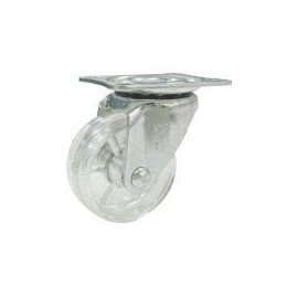 yu-ei Skeleton Casters Freely Car Diameter Polycarbonate Car Red