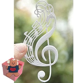 Musical Note Die Cuts，Musical Note Cut Stencils for DIY Scrapbooking Photo Album Decorative Embossing Paper Dies for Card Making Templated+Cute Brooch Pin