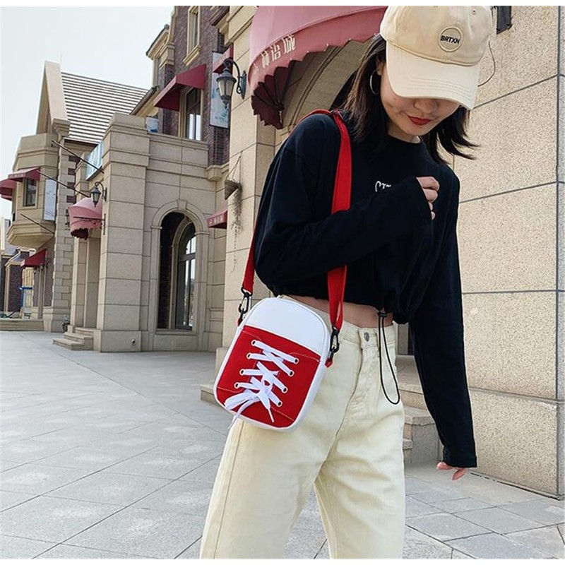 Huimei Women's Shoulder Bag, Shoe Shape, Canvas Bag, Creative Personality,