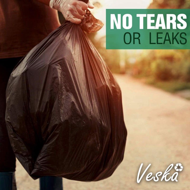 Veska 65 Gallon Trash Bags for Toter, (Value-Pack 50 Count