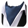 HISDERN Ascot - Corbata para hombre, diseño floral, cachemira, lunares,