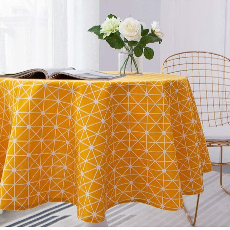 Tablecloths Cotton Linen Round Tablecloth Round Simple Style Twill Table