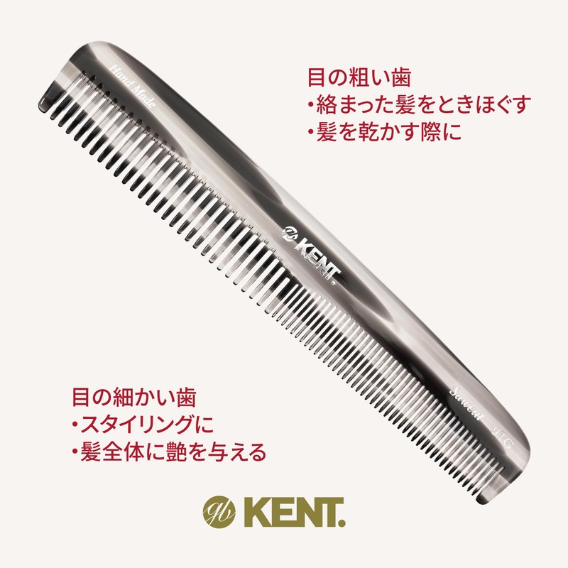 GB KENT Kent British Royal Warrant Luxury Handmade Hair Comb