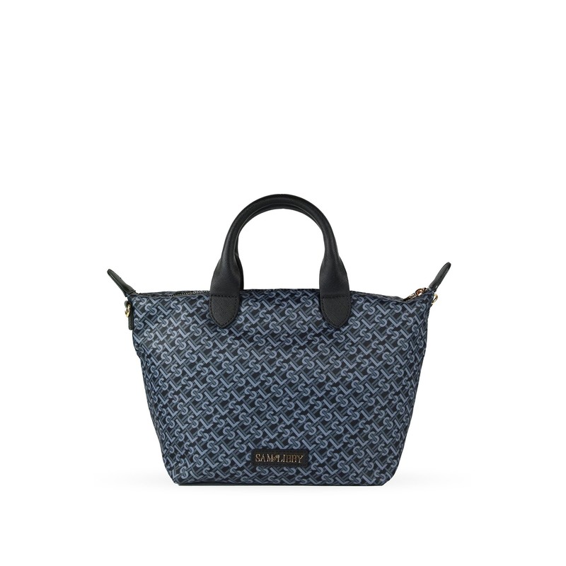 Sam And Libby Callen Monogram Nylon Mini Tote, Black, One