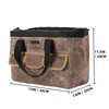 Tool Bag, Durable 16oz Waxed Canvas Wide Mouth Water-Resistant Electrician