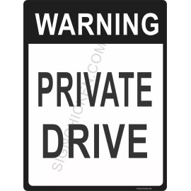 SIGN CHICKEN WARNING PRIVATE DRIVE - NEW ALUMINUM SIGN 9 X 12 - SECURITY SIGN ,HOME OR OFFICE