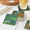 Absorbent Ceramic Coasters for Drinks with Cork Base Art Coasters