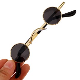 LIFKOME 4pcs Mini Round Sunglasses Retro Eyewear for Unisex Chic Vintage Style for Parties Outdoor Events Festivals