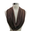 Luxury Divas Brown Long Jersey Knit Circle Infinity Loop Scarf