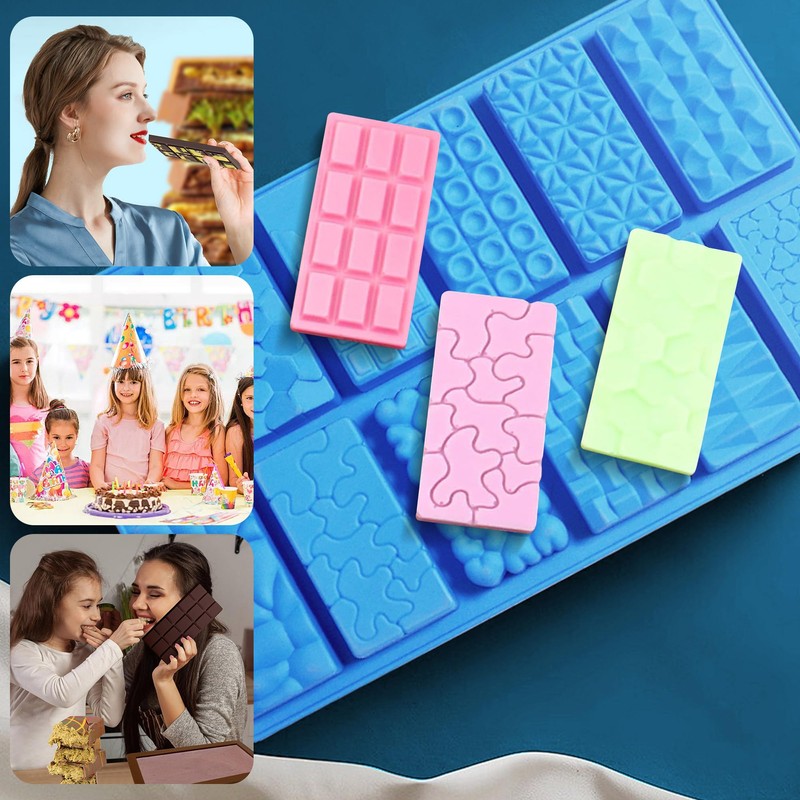 2025New 1inch Deep Small Chocolate Bar Mold for Mini Dubai,