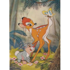 3D 3 D lenticular postcard Bambi and Thumper 1960s unused made in Japan PERFECT