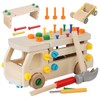 TYORORO Carpenter Toy, Wooden Assembly, Carpenter Pretend Play, Car, DIY,