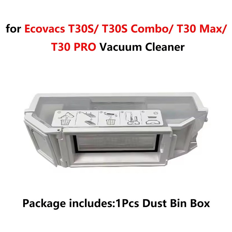 ZLiT Dust Bin Box for Ecovacs deebot T30S/T30S Combo/T30 Max/T30